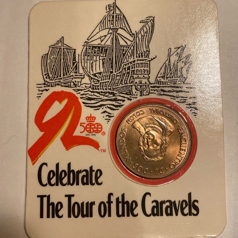 Factory Sealed Tour Of The Caravels Commemorative Coin